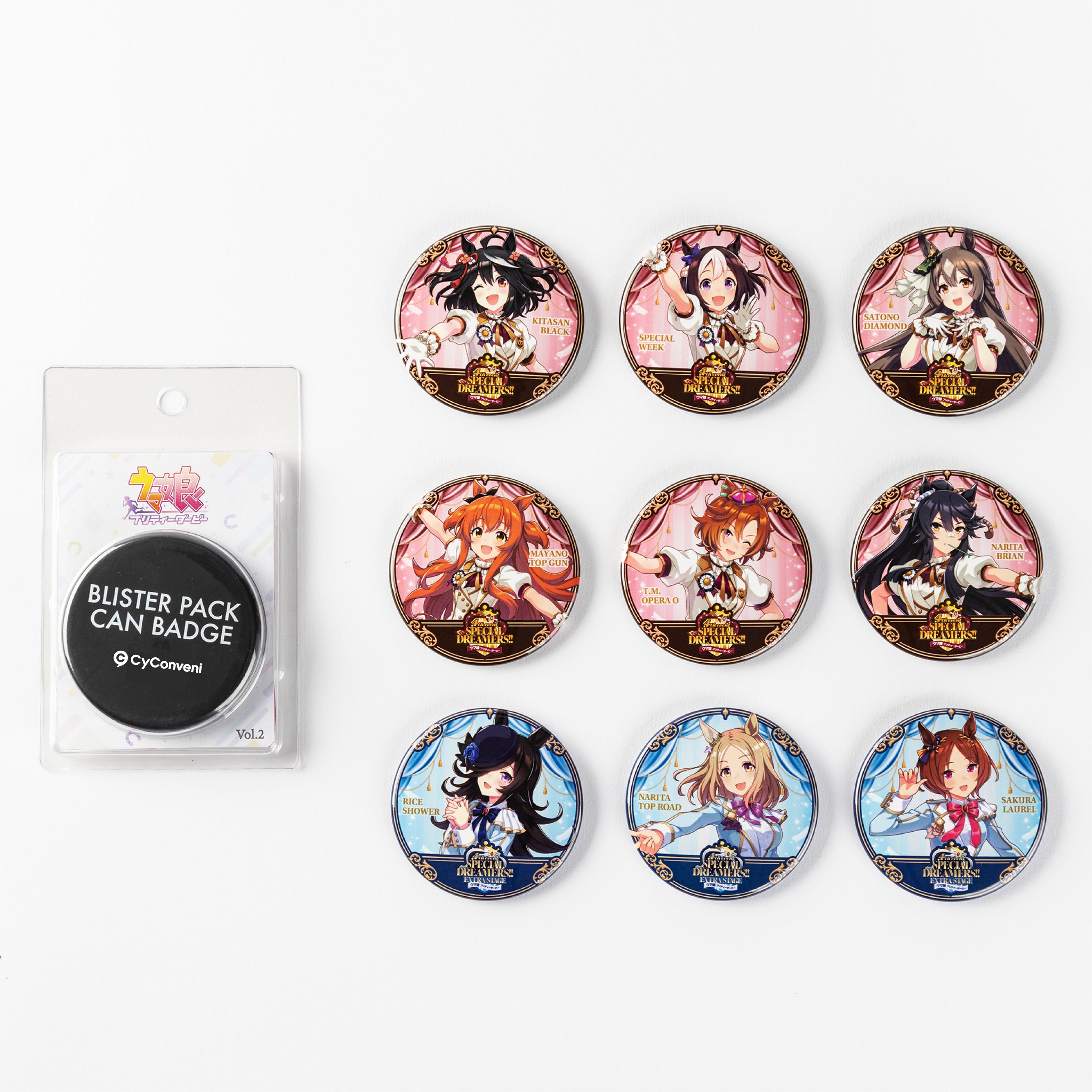 ウマ娘 プリティーダービー ブリスター缶バッジ Memorial Costume Ver